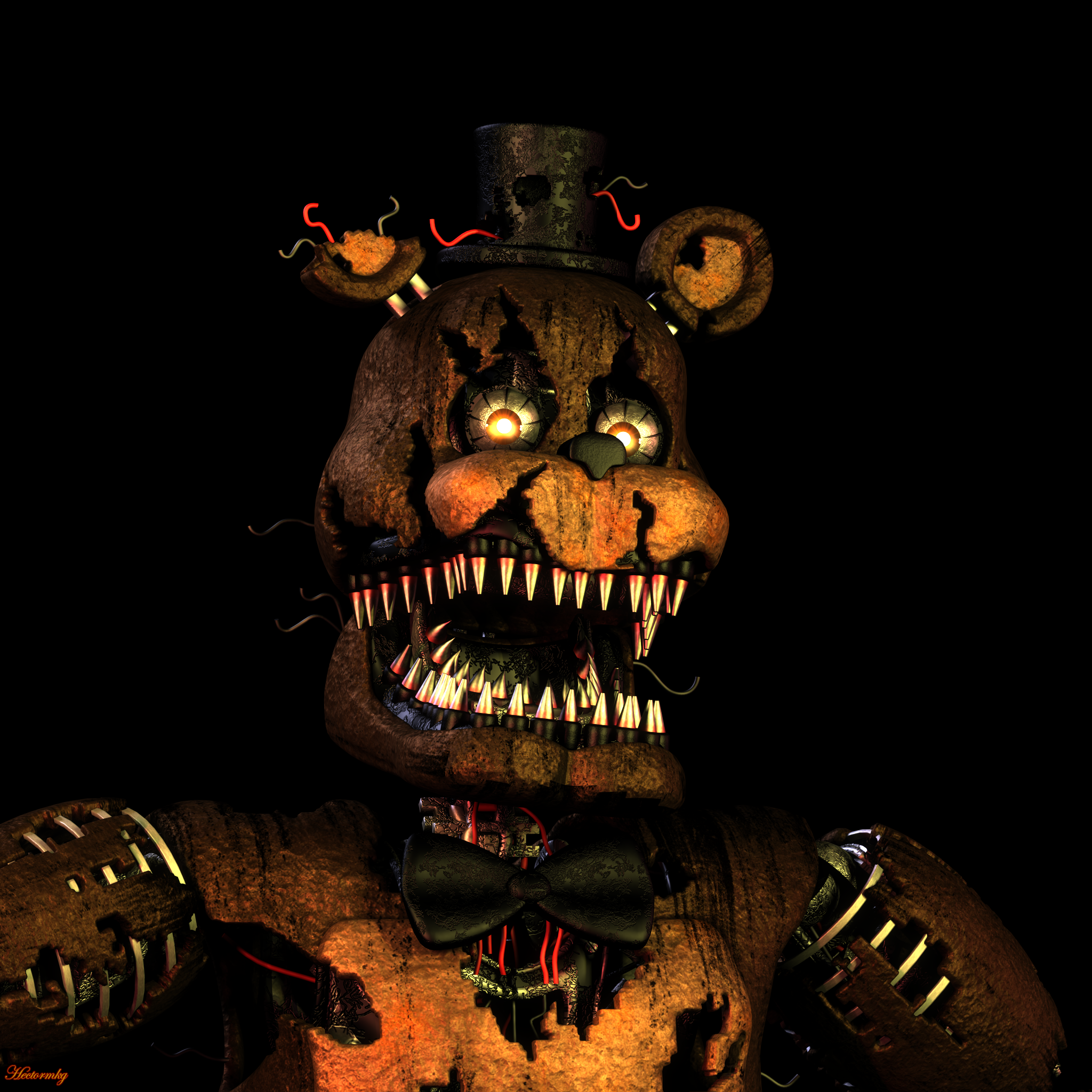 Nightmare Fredbear by HectorMKG on DeviantArt