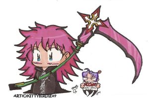 Chibi Marluxia by kittybirdie