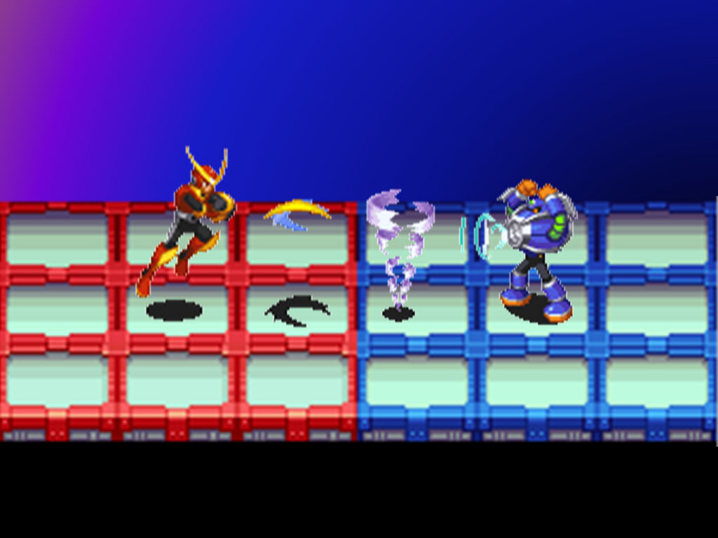 EXE: QuickMan vs. AirMan by CartoonCats101 on DeviantArt