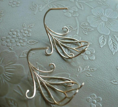 Peacock Feather Hoop Earrings by SparklyShoes on DeviantArt