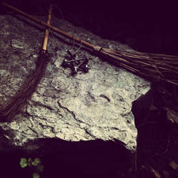 Witch's Hat Mushrooms Pentagram Pendant