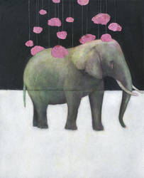 2010 - Green elephant, pink..