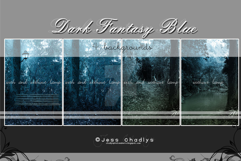 Dark Fantasy Blue Background