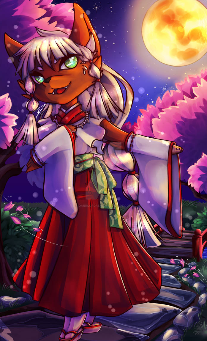 Fox Miko by DarkLordReni on DeviantArt