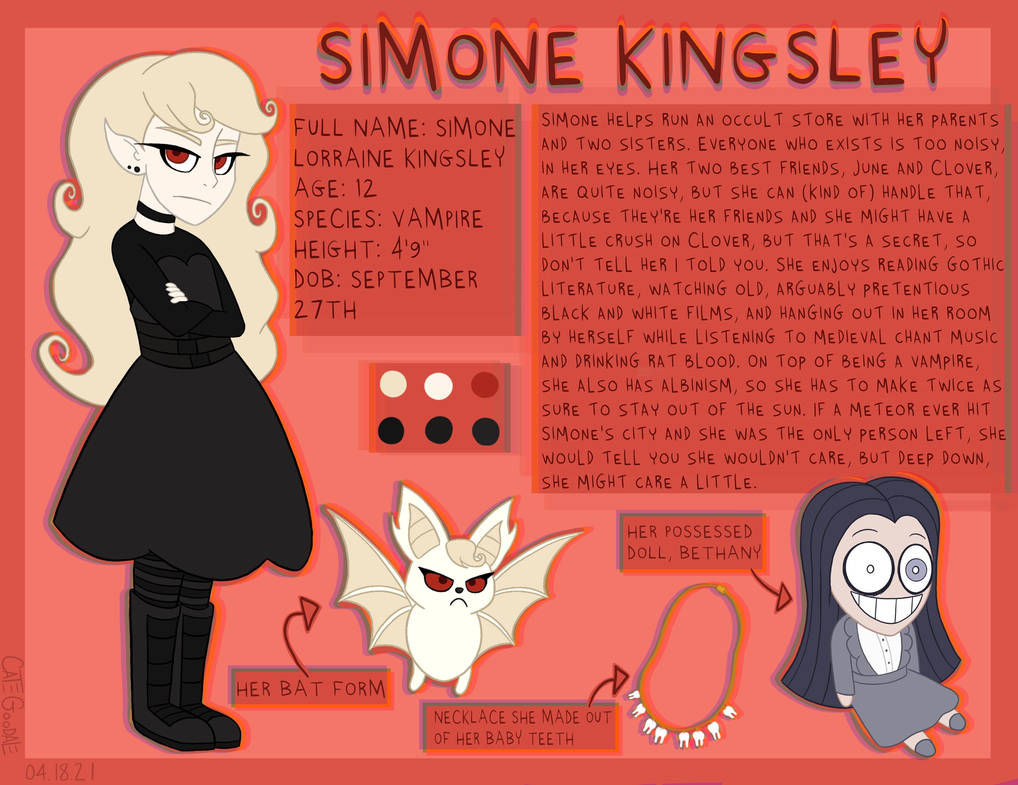 Simone Character Simone Reference Sheet by InsomniaQueen on DeviantArt