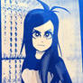 Amy Lee in a Cheese Grater (printmaking)