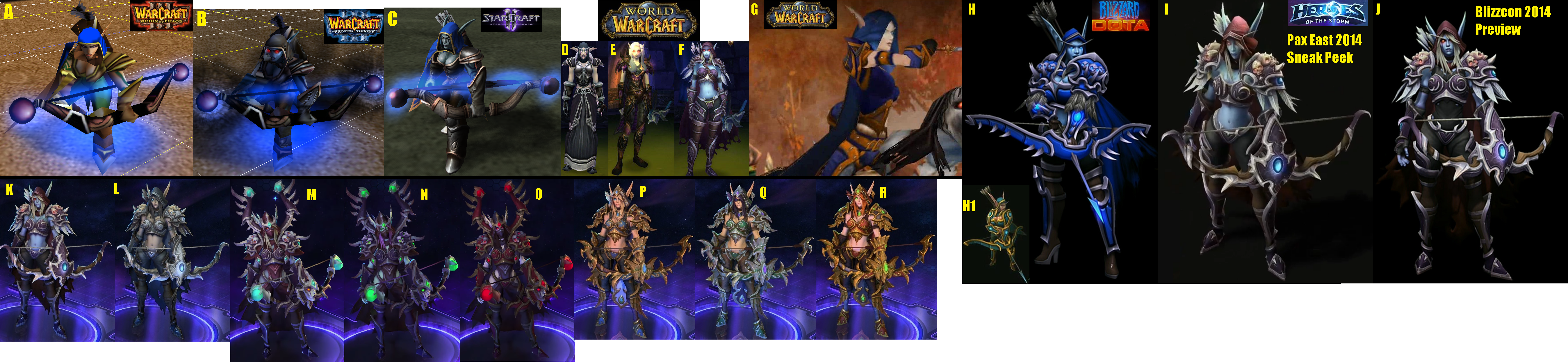 Heroes of the Storm Evolution of Sylvanas