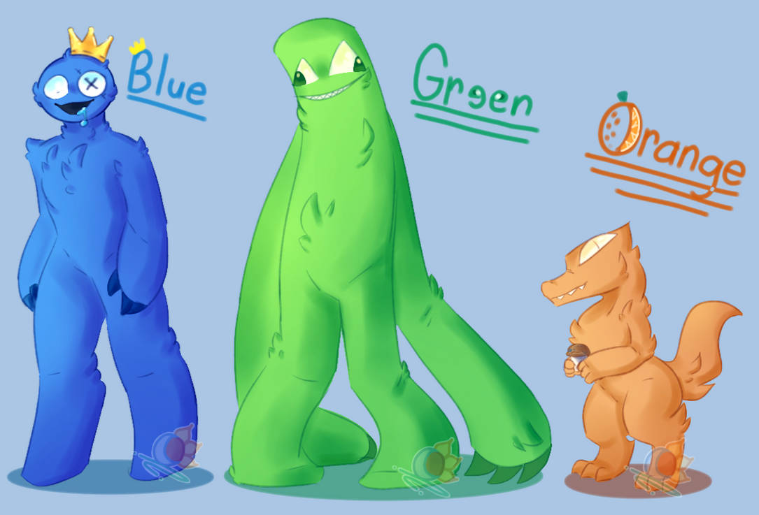 Rainbow friends (Green slight redesign) by Deltaheartsstuff on DeviantArt