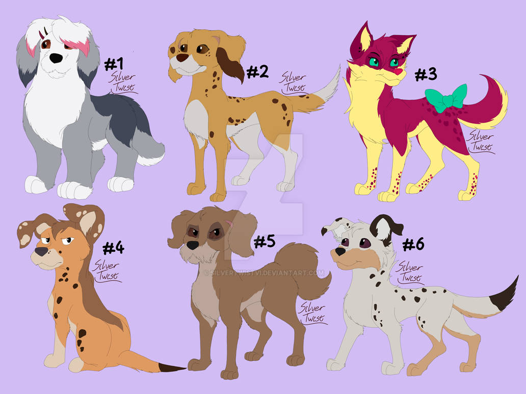 Deviantart Characters Dogs Dog Adoptables by SilverTwistVI on DeviantArt