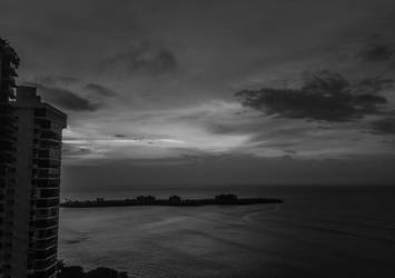 How does a sunrise look in black and white?