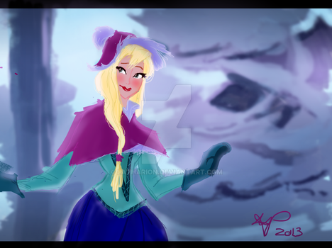 DISney Frozen -Elsa fan art final image