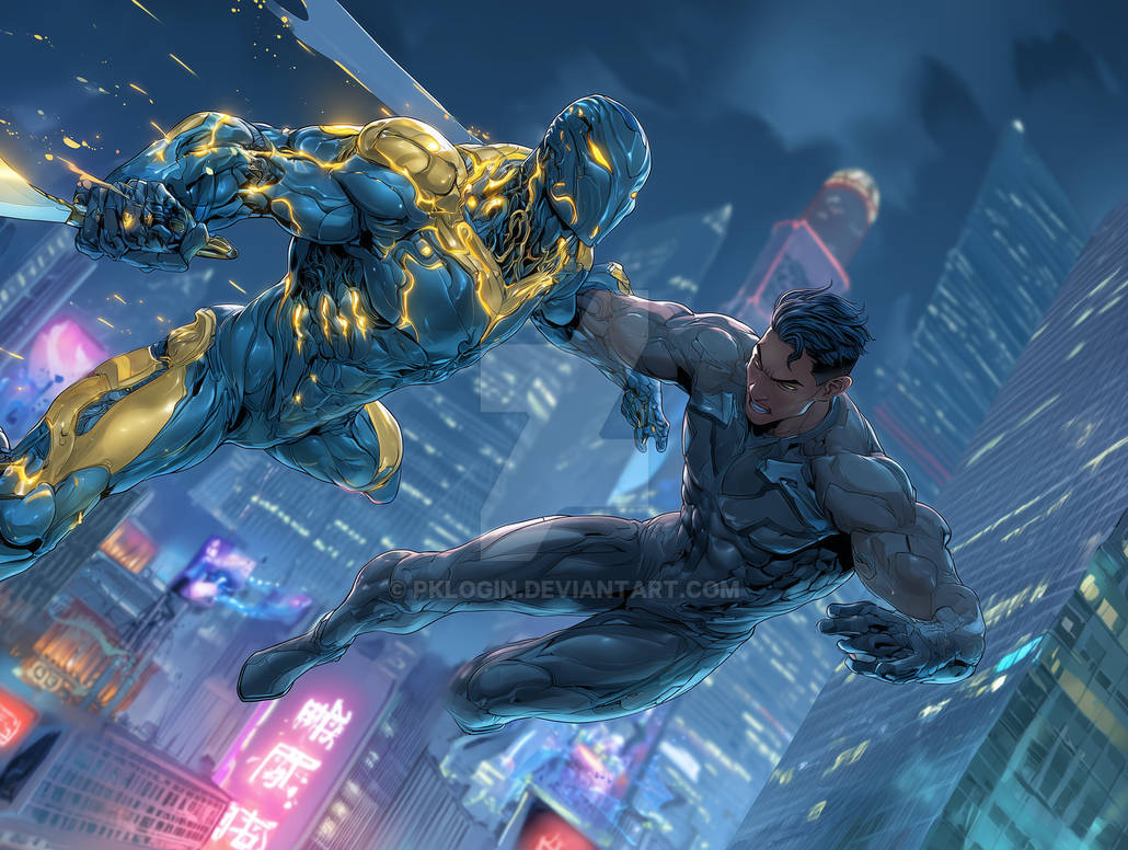 Futuristic Battle Neon City Warriors by pklogin on DeviantArt
