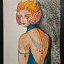 DB OC - Woman in Aqua Blue