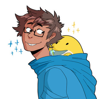 windy boy and lizard