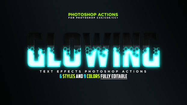 Glowing Text Effects Photoshop Actions