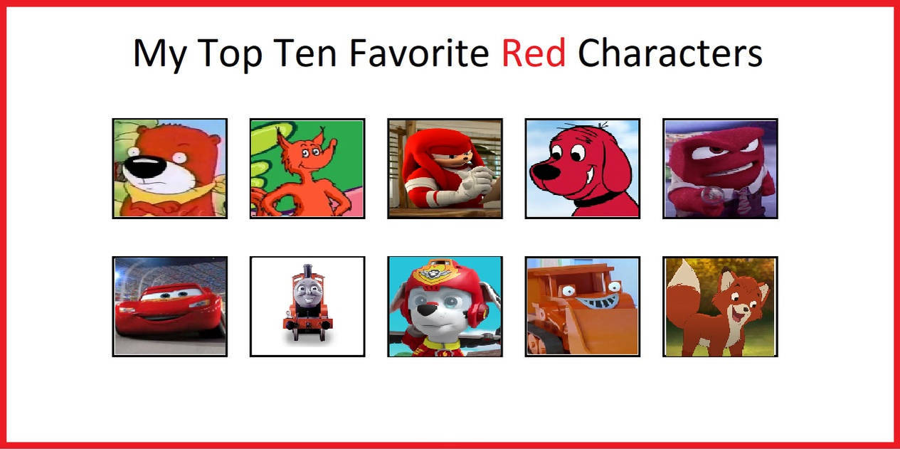 My favorite red cartoon characters by Starkeyfan8942 on DeviantArt