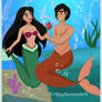 Aladdin and Jasmine mermaids