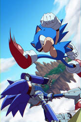 Sonic vs Mecha Sonic!