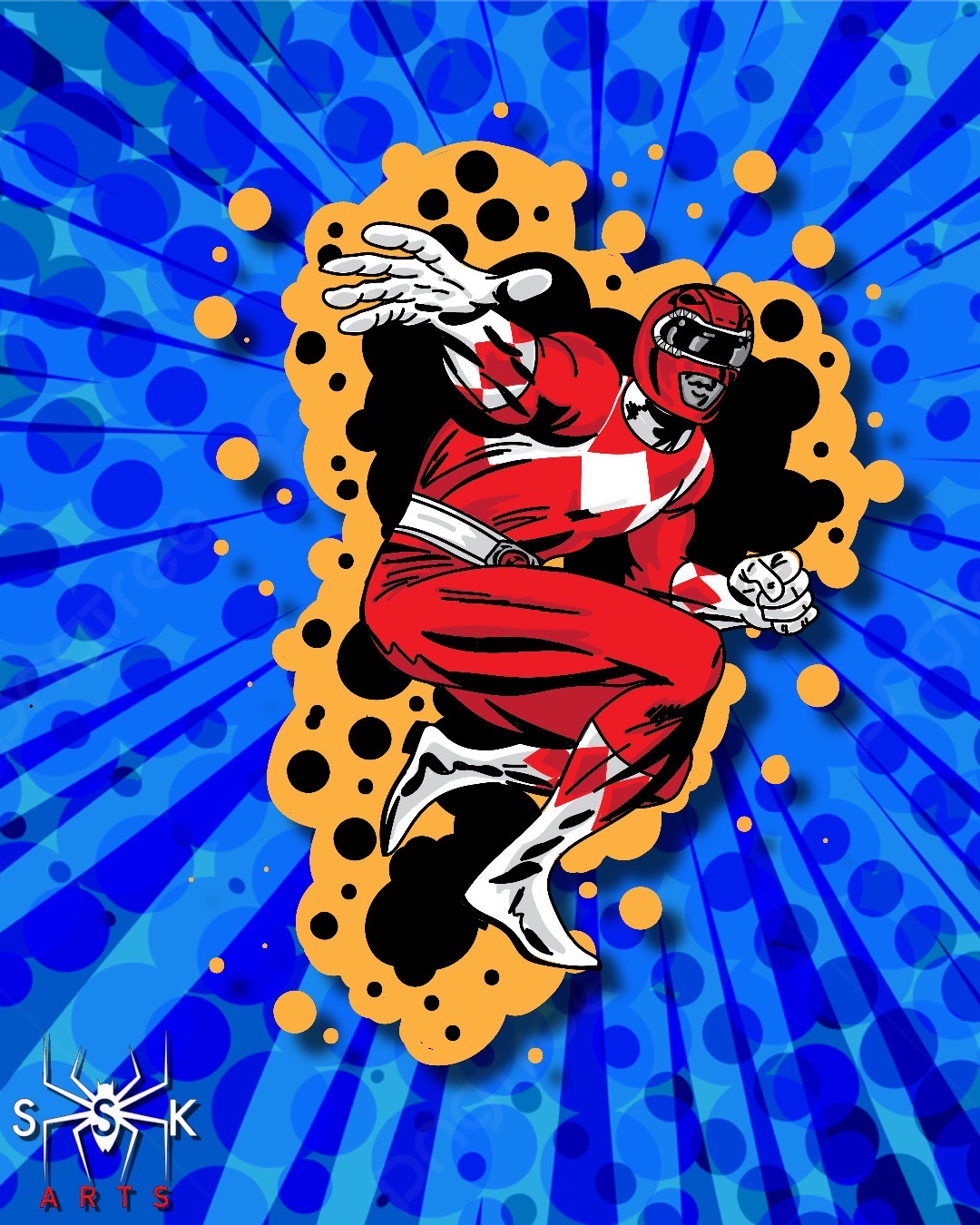 Mighty Morphin Red Ranger Jack Kirby Style by KenmanRider on DeviantArt