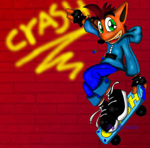 Crash in blue