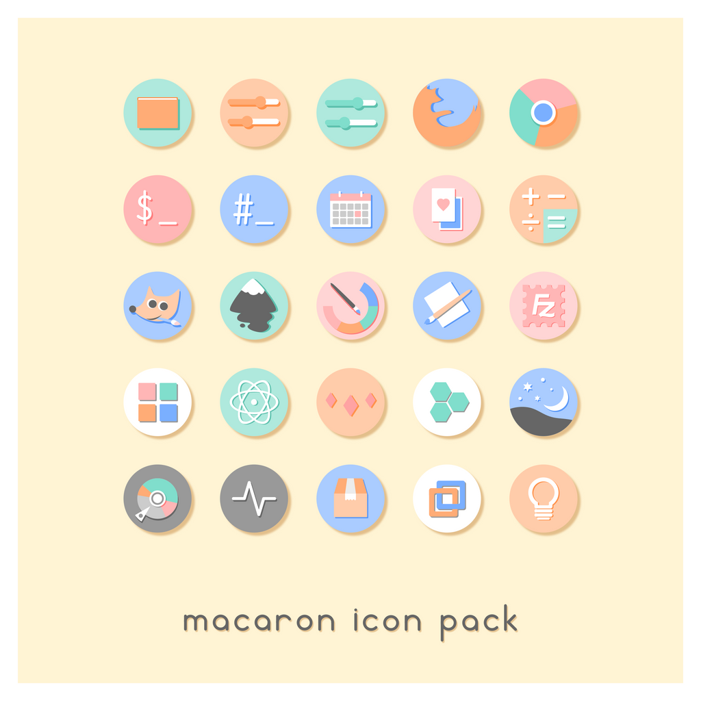 Macaron icon pack