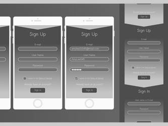 Signup screen mockup