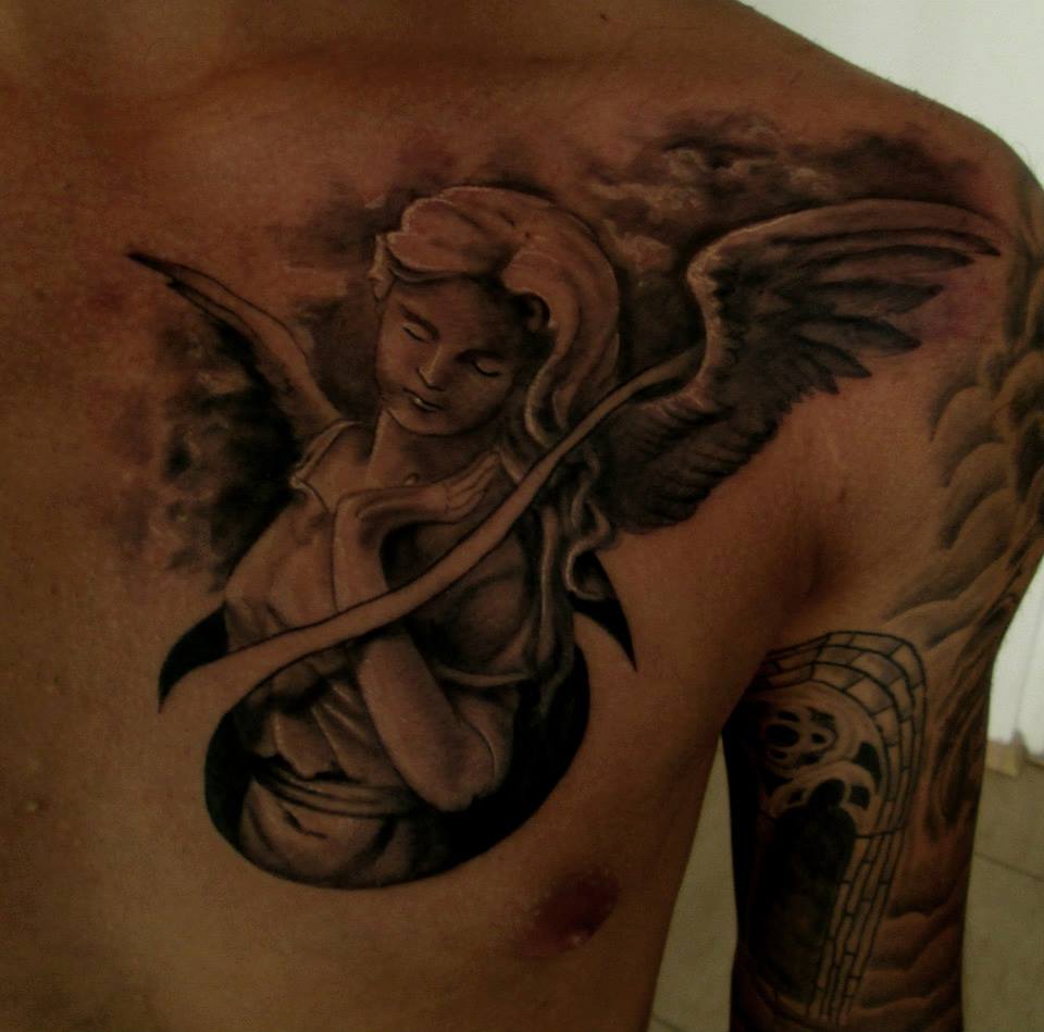 angel tattoo by AndreySkull on DeviantArt angel tattoo by AndreySkull on DeviantArt