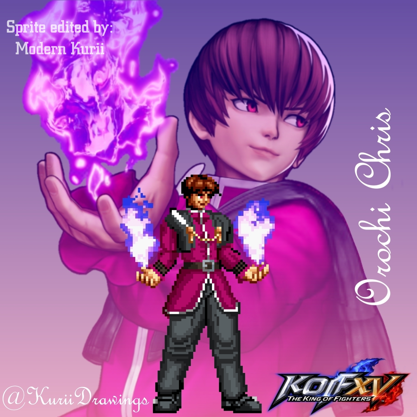 Orochi Chris - KOF XV Sprite KOF Style by ModernKurii on DeviantArt