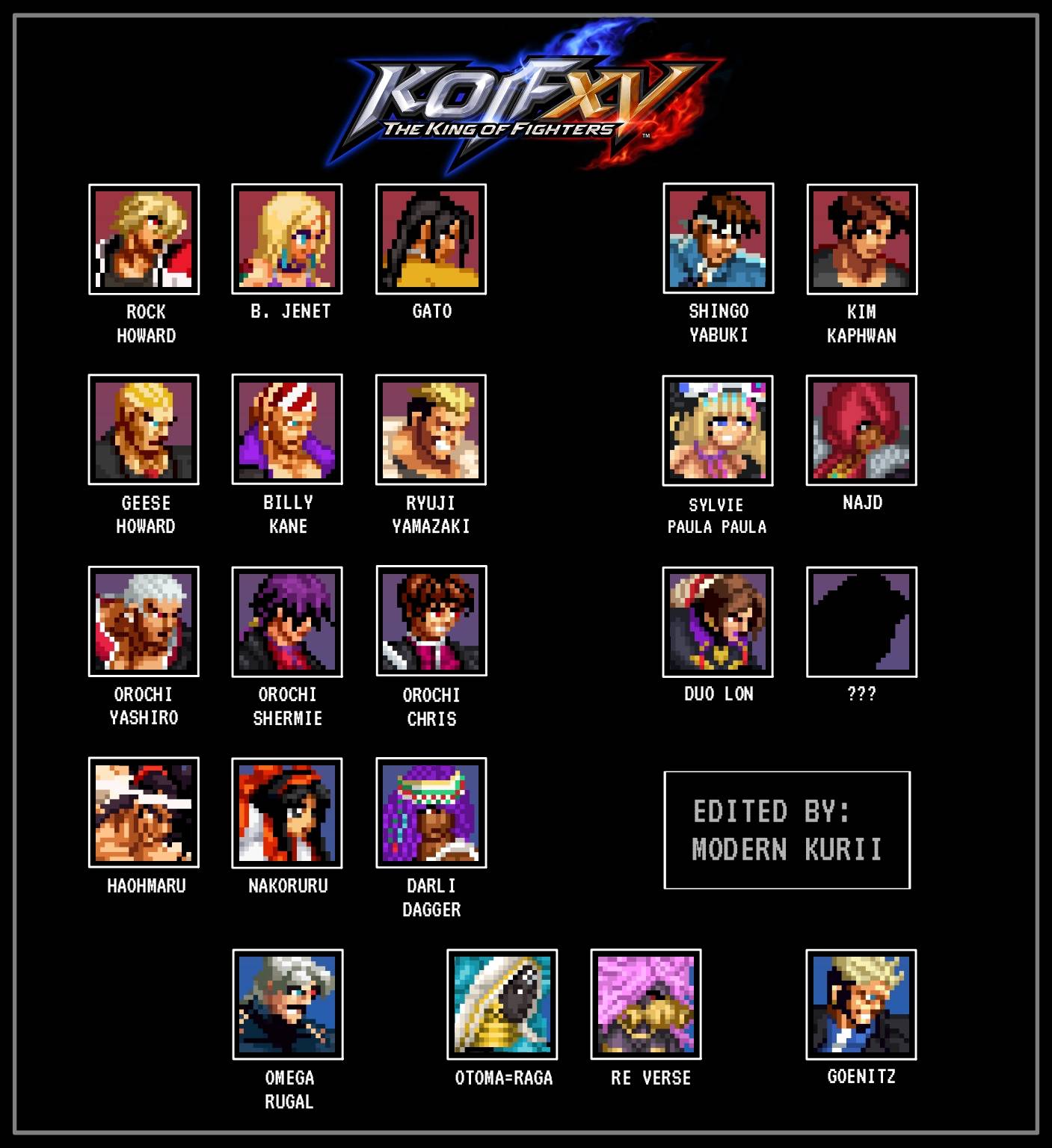 KOF XV DLC Characters Team SOUTH TOWN