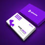 Purple and White Modern Business Card Design