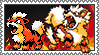 Arcanine Growlithe stamp