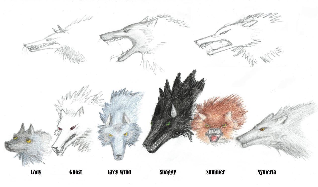 Game Of Thrones: Dire Wolves by Flying-With-Dragons on DeviantArt