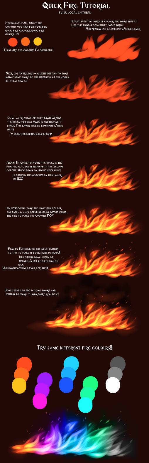 Fire Tutorial by Auccultist on DeviantArt