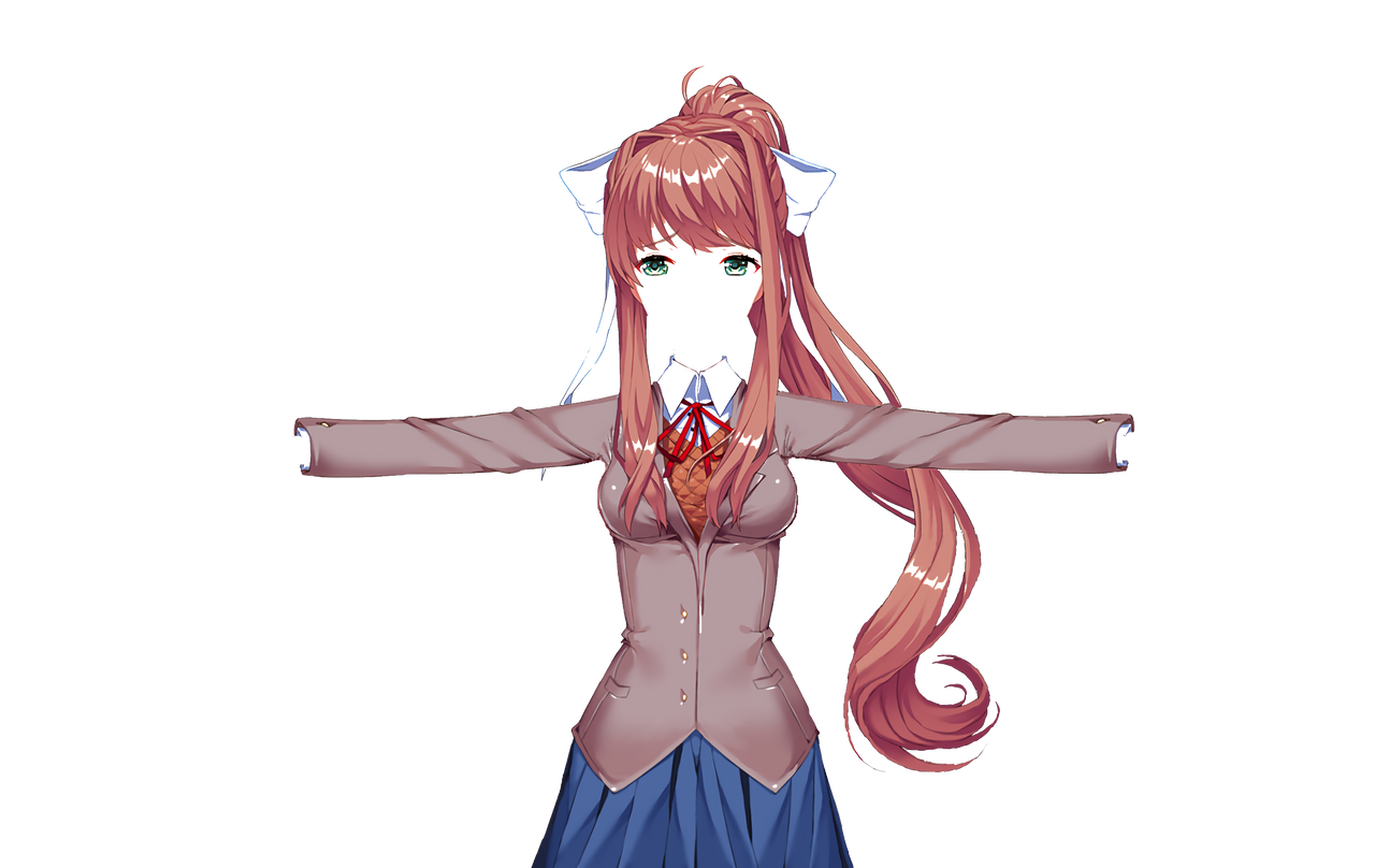 Monika as Null from Baldi's Basics by Nikozz123 on DeviantArt