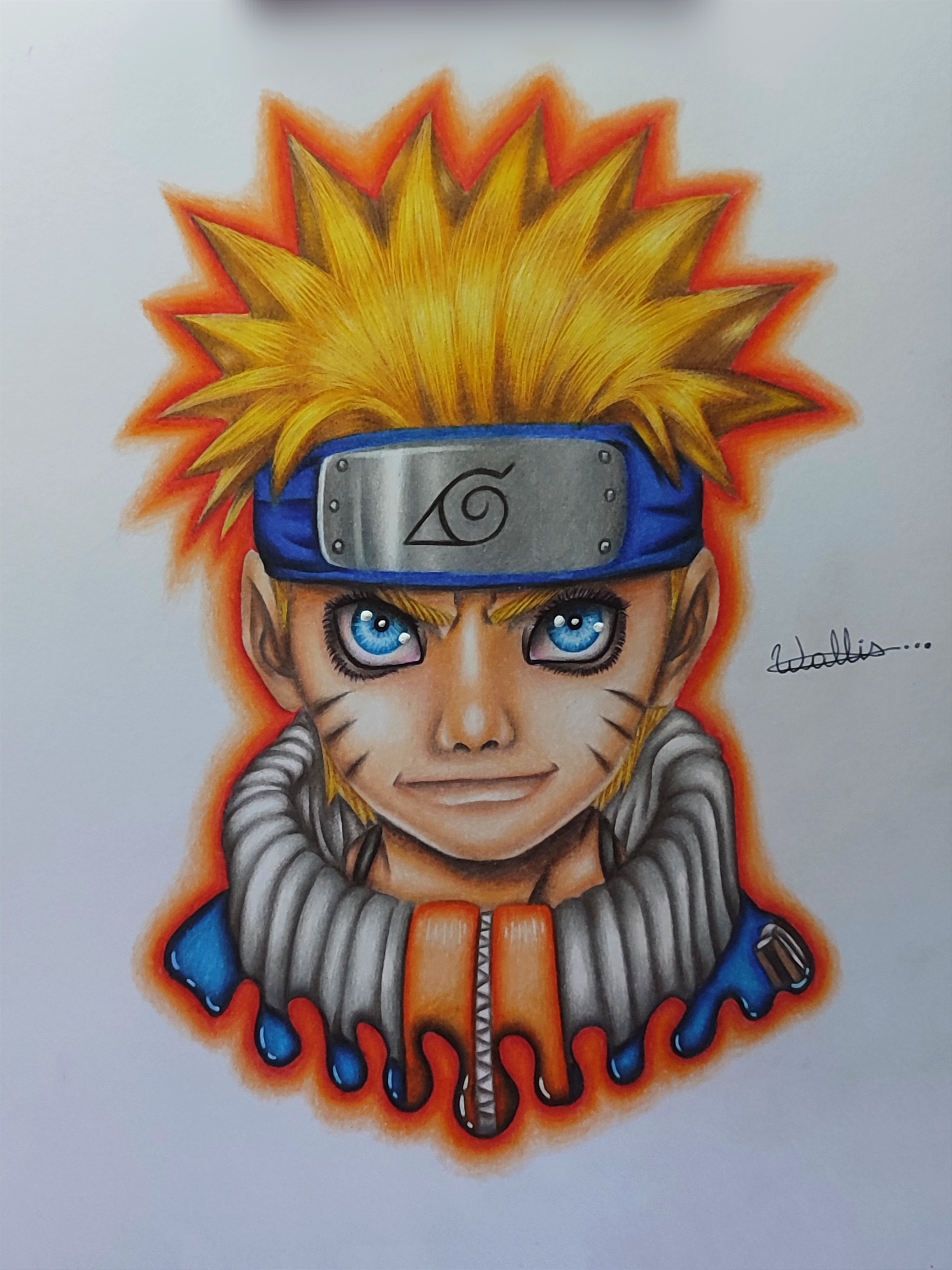 Draw Naruto Realistic/ Desenho Realista Do Naruto by WALLIS14 on