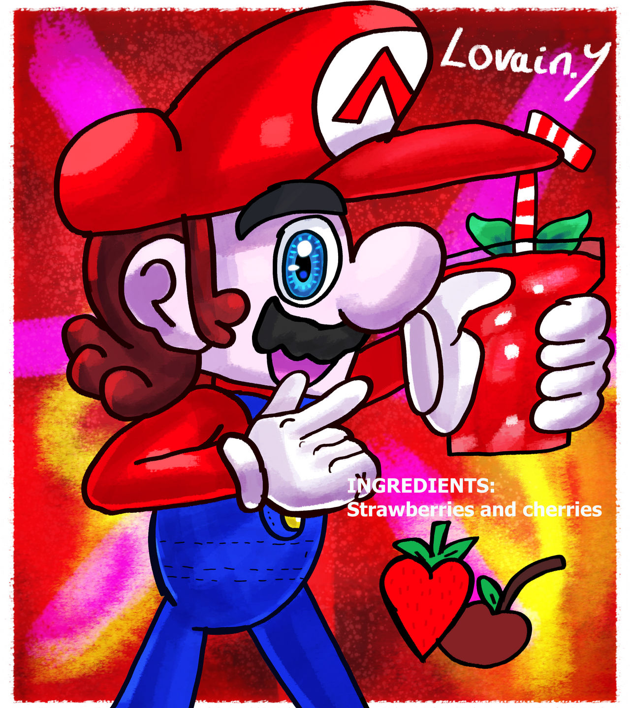 Red Mario Try Mario's Red Juice! by GameArtist1993 on DeviantArt