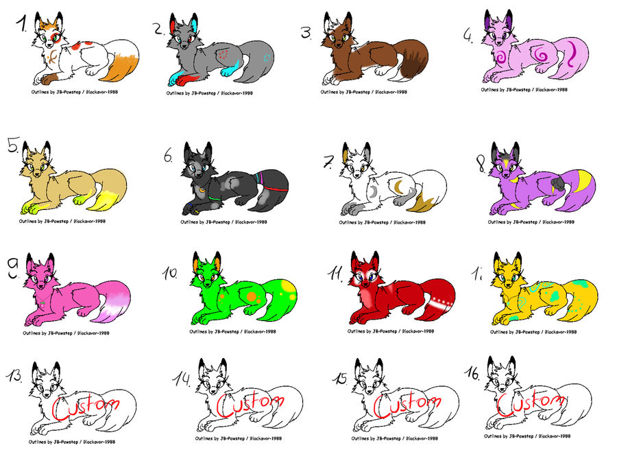 Fox Adaptables Fox adoptables by Goldbloom on DeviantArt