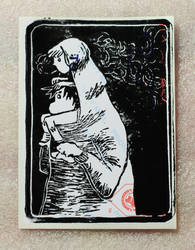 Ruth + Roger Linocut