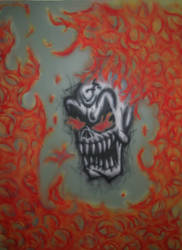 Flaming Skull