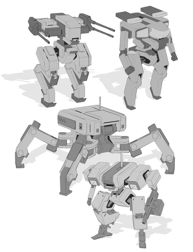 Robot sketches #3 by TimoKujansuu on DeviantArt