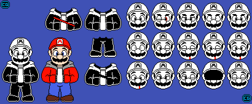 Undertoad Mario Color UnderToad Mario Sheet by ChrissGaming on DeviantArt