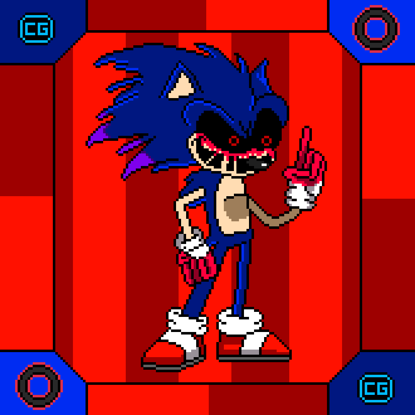 Pixilart - Sonic.EXE Phase 2 (FNF - Vs. Sonic.EXE) by SpongeDrew