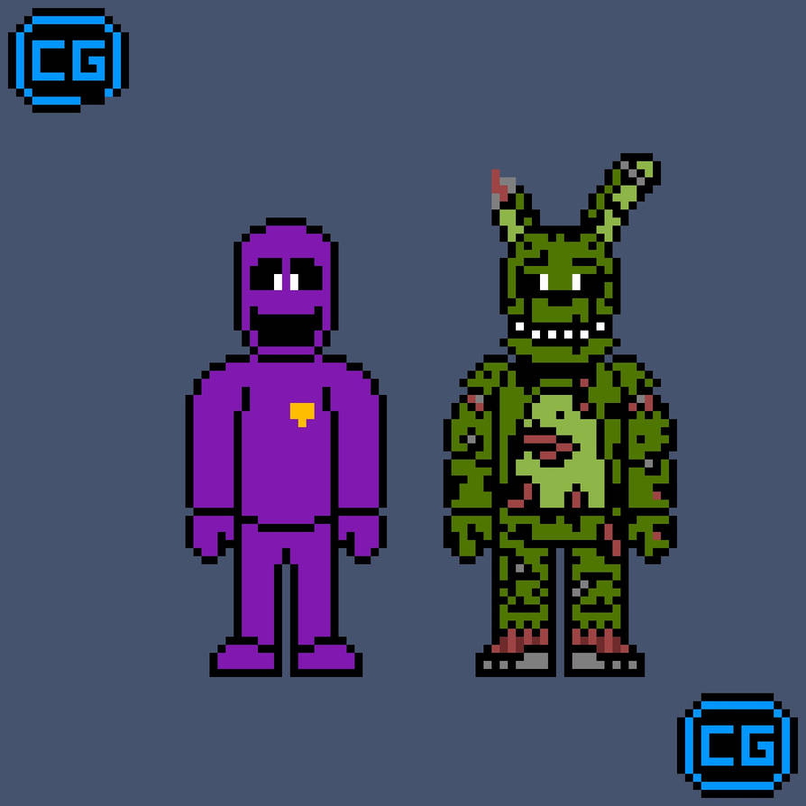 Purple Guy and SpringTrap by ChrissGaming on DeviantArt
