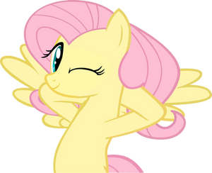  Fluttershy Cute Vector Simple+backgr