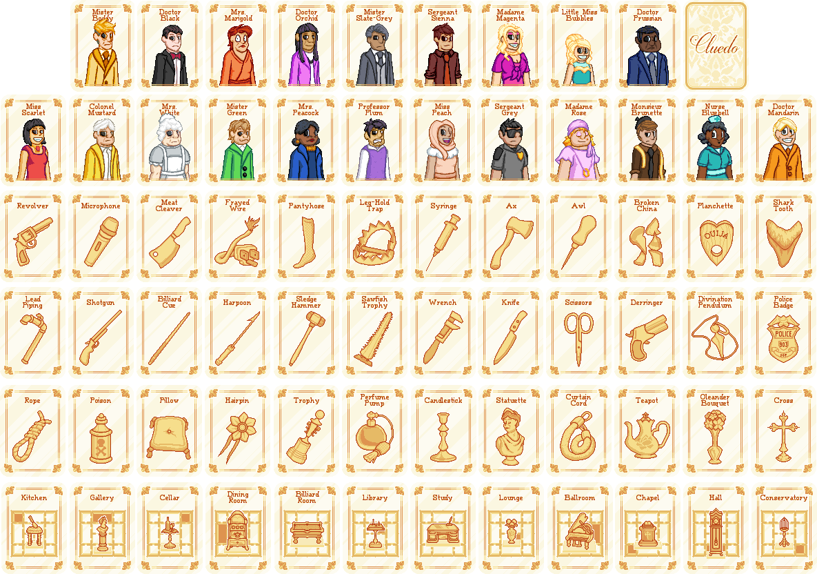 Clue Character Cards clue-character-cards