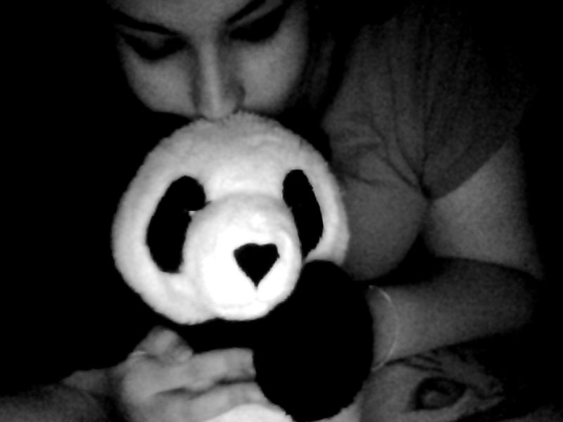 One kiss for my panda