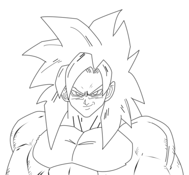 goku super saiyan 4 drawing