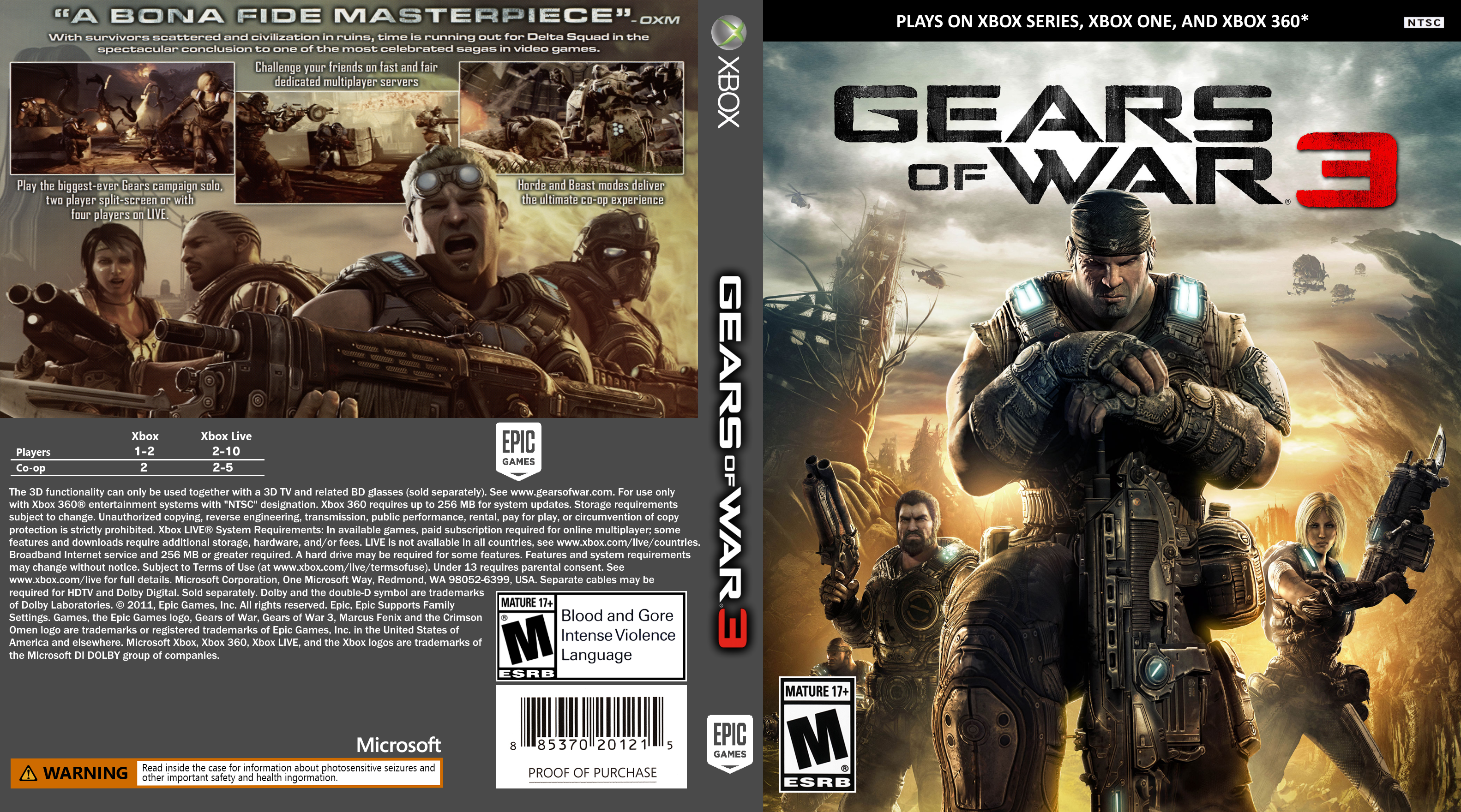 Gears of War 3 Co-op Makes Beasts of Gamers