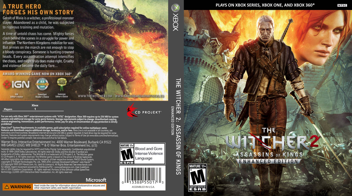 THE WITCHER 2: ASSASSINS OF KINGS Enhanced Edition XBOX 360. NEW
