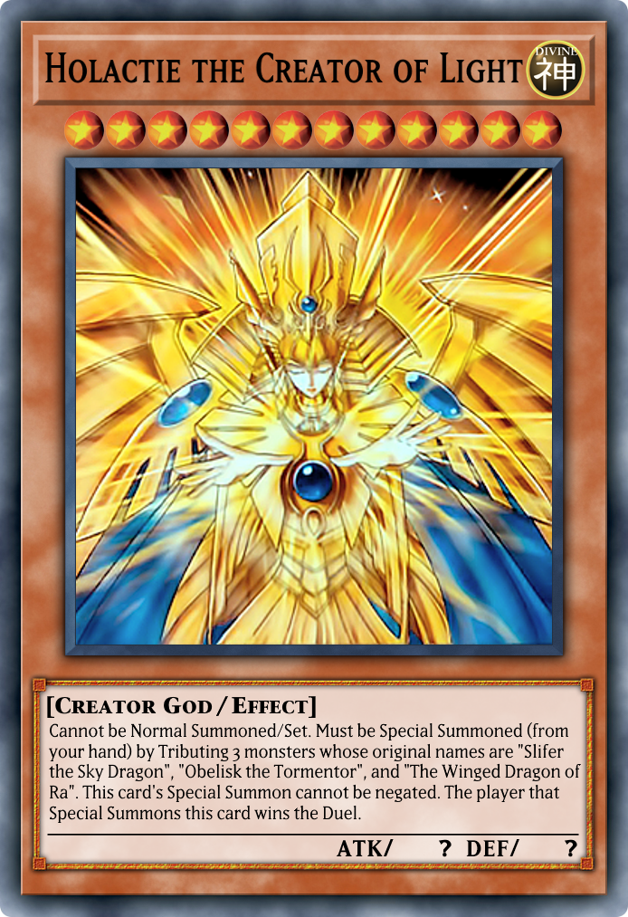 yugioh creator of light card The God Light, Horakhty Custom Golden Metal English New : Buy Online at Best Price in KSA Holactie the Creator of Light